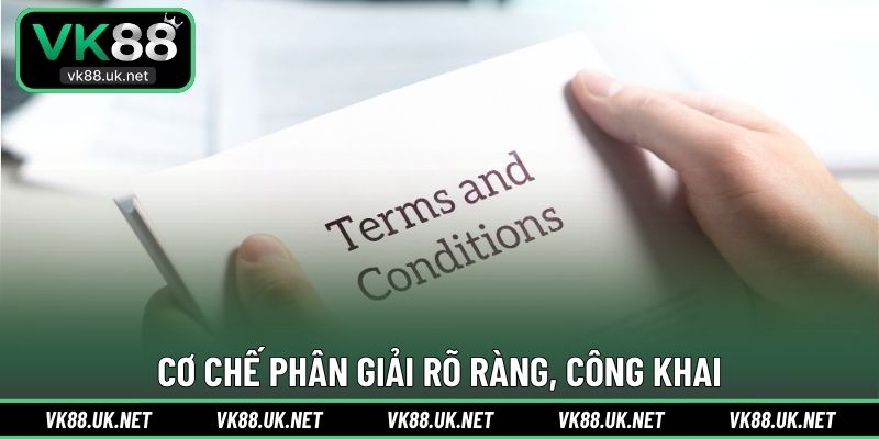 Cơ chế phân giải rõ ràng, công khai