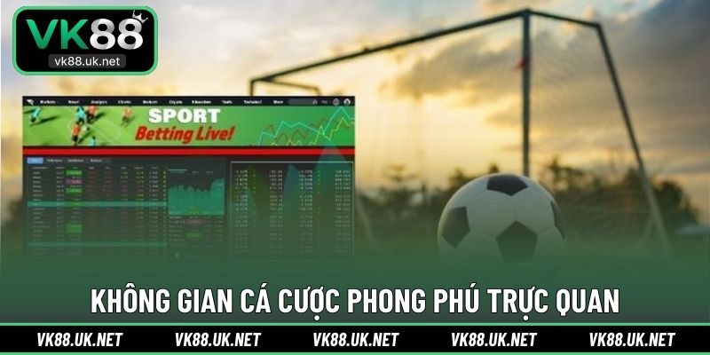 Không gian cá cược phong phú trực quan